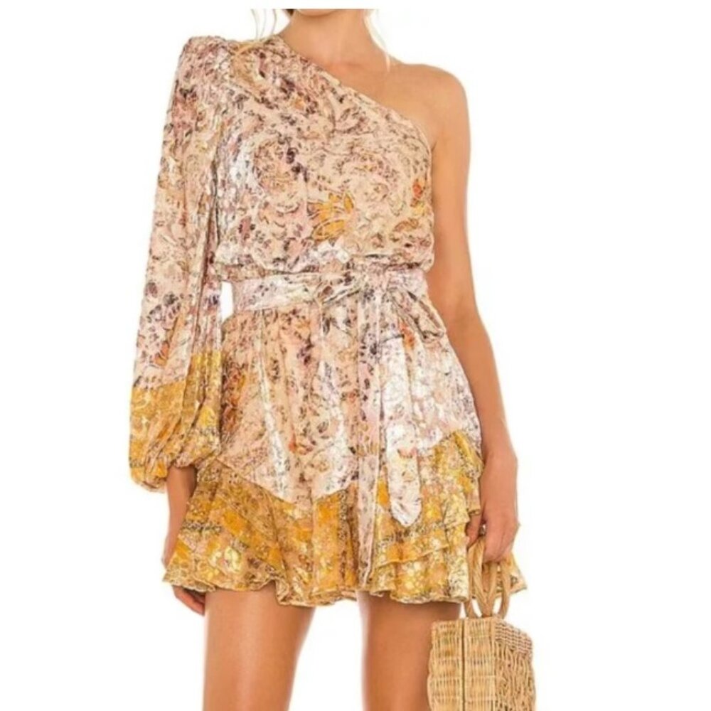 Kalon One Shoulder Belted Mini Dress